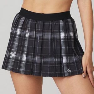 NWT Alo Yoga Legacy Plaid Varsity Tennis Skirt